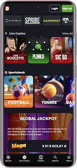 Download de mobiele app van Casino Betiro